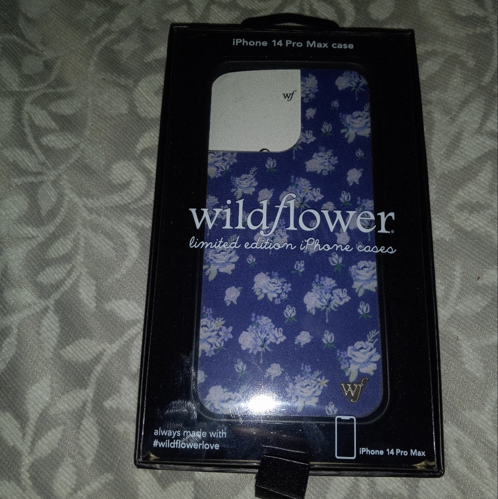 Wildflower Blue Floral iPhone 14 Pro Max Case